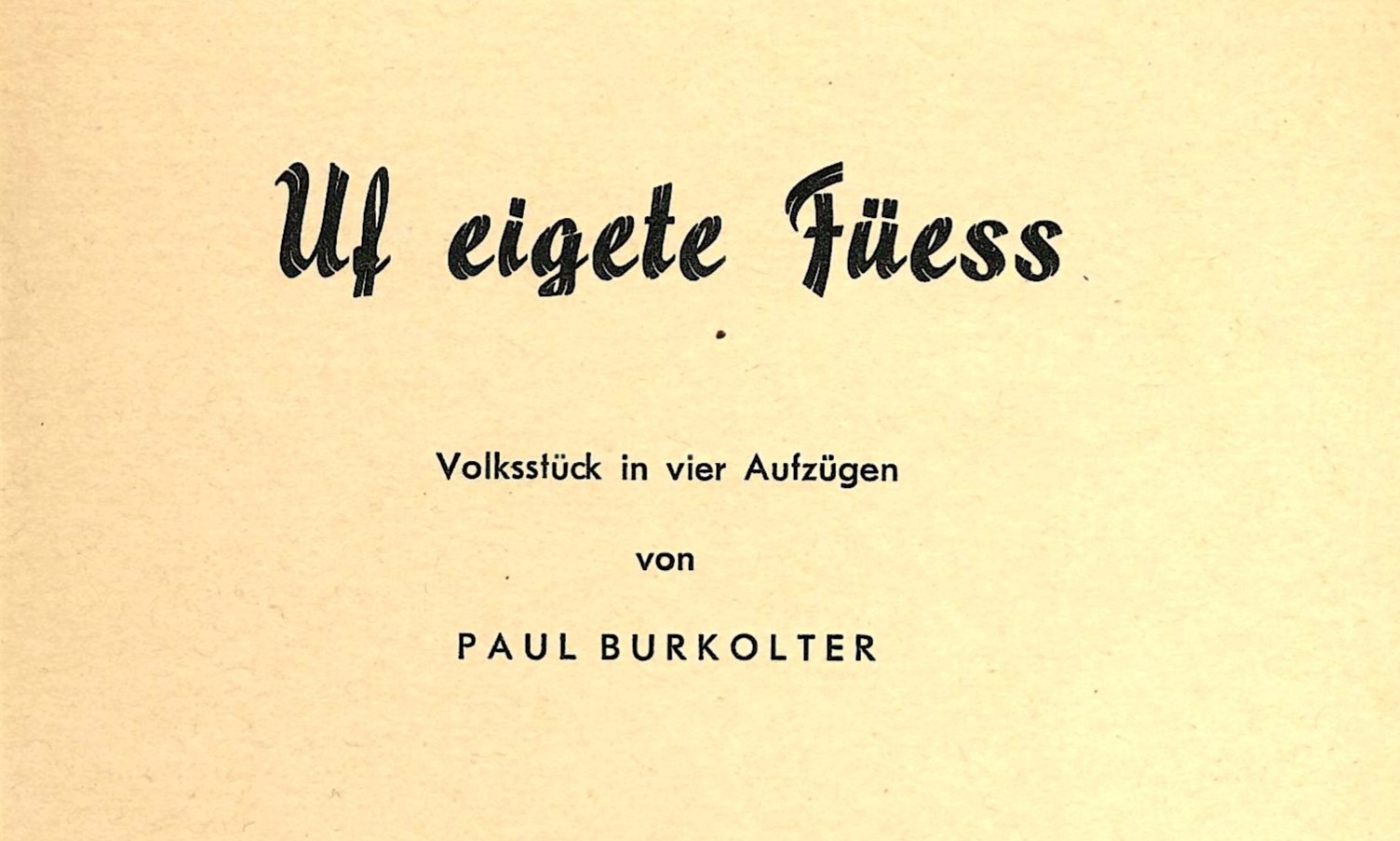 Uf eigete Füess