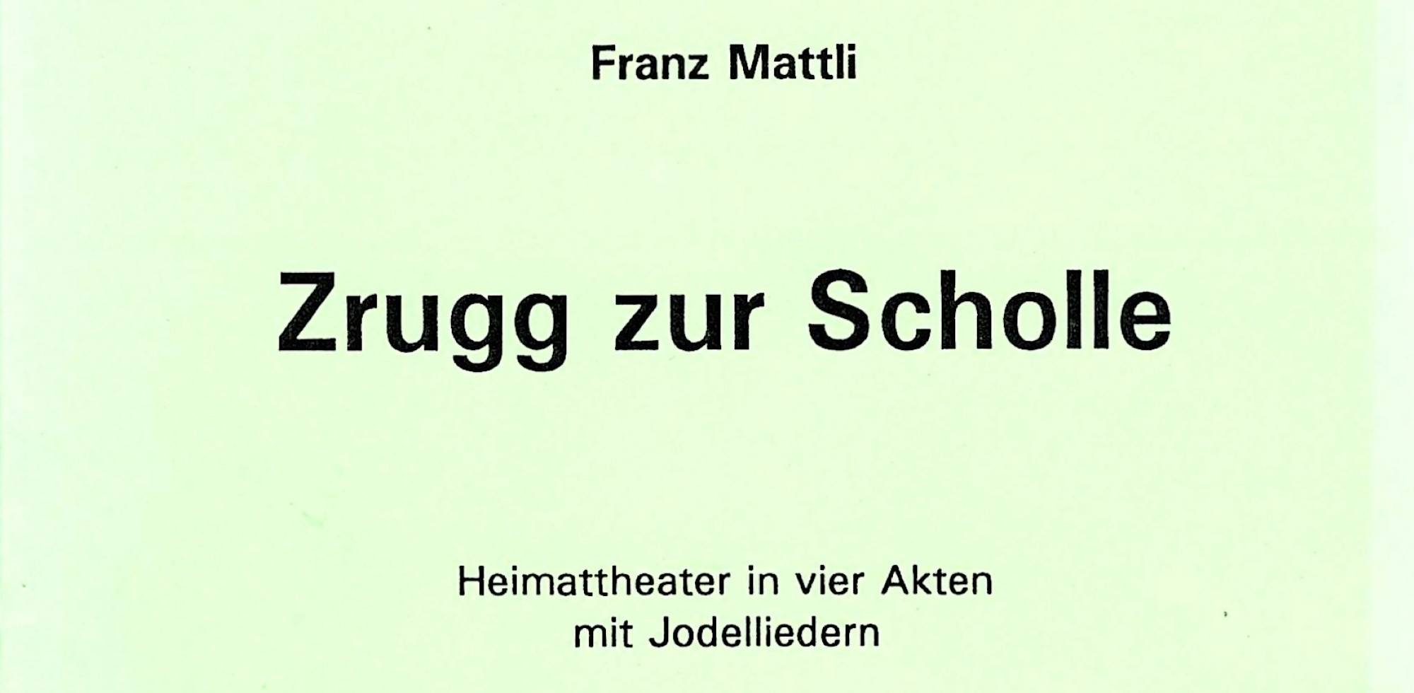 Zrugg zur Scholle